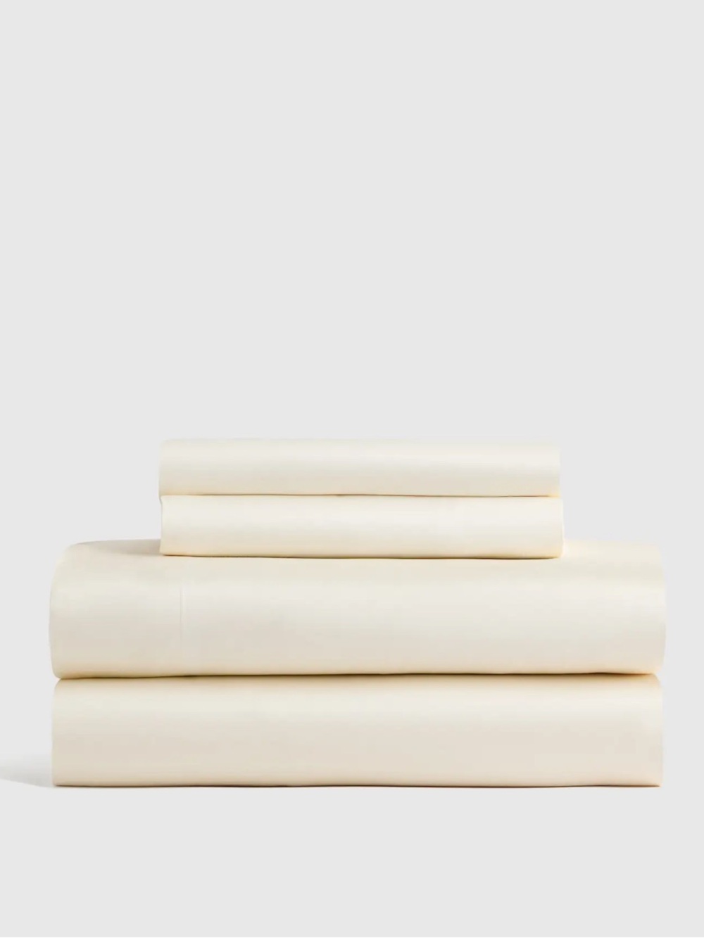 NWT QUINCE Organic Bamboo Sheet Set King Ivory 8299
